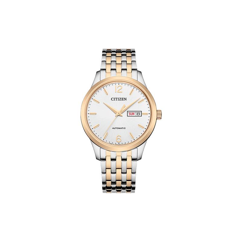 

CITIZEN 50M waterproof Automatic Steel Strap men s watch silver dial NH7504-52A синій
