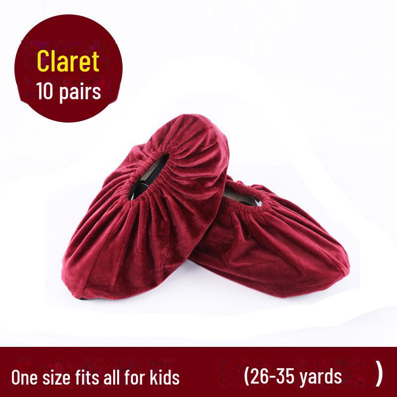 Durable Non-Slip Flannel Shoe Covers for Reusable Indoor Use - Ideal for Kids, Guests, and Students