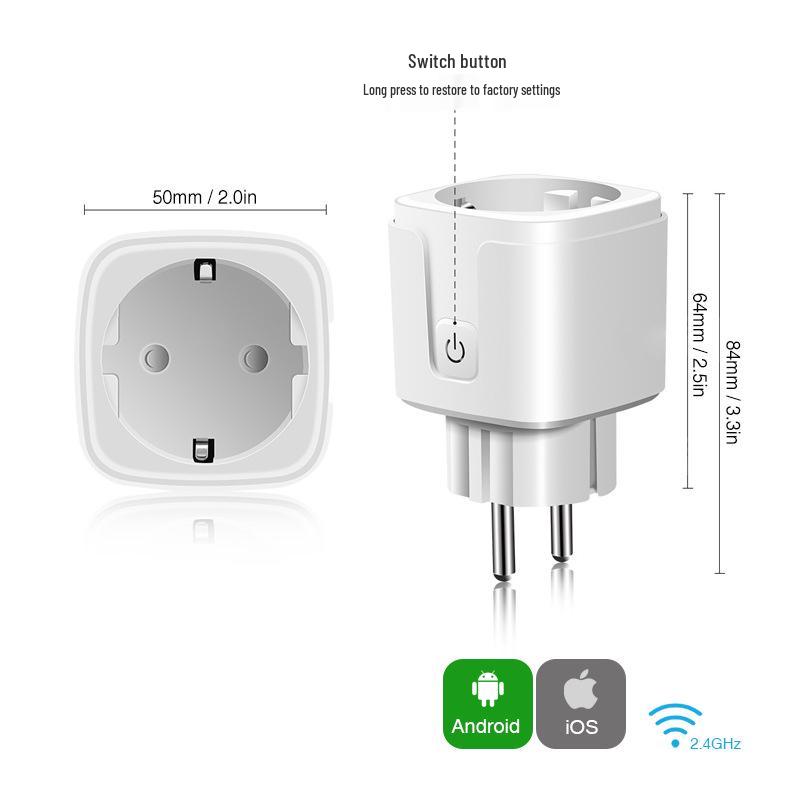 16A Euro Smart Plug with Alexa Voice Control & Energy Monitoring