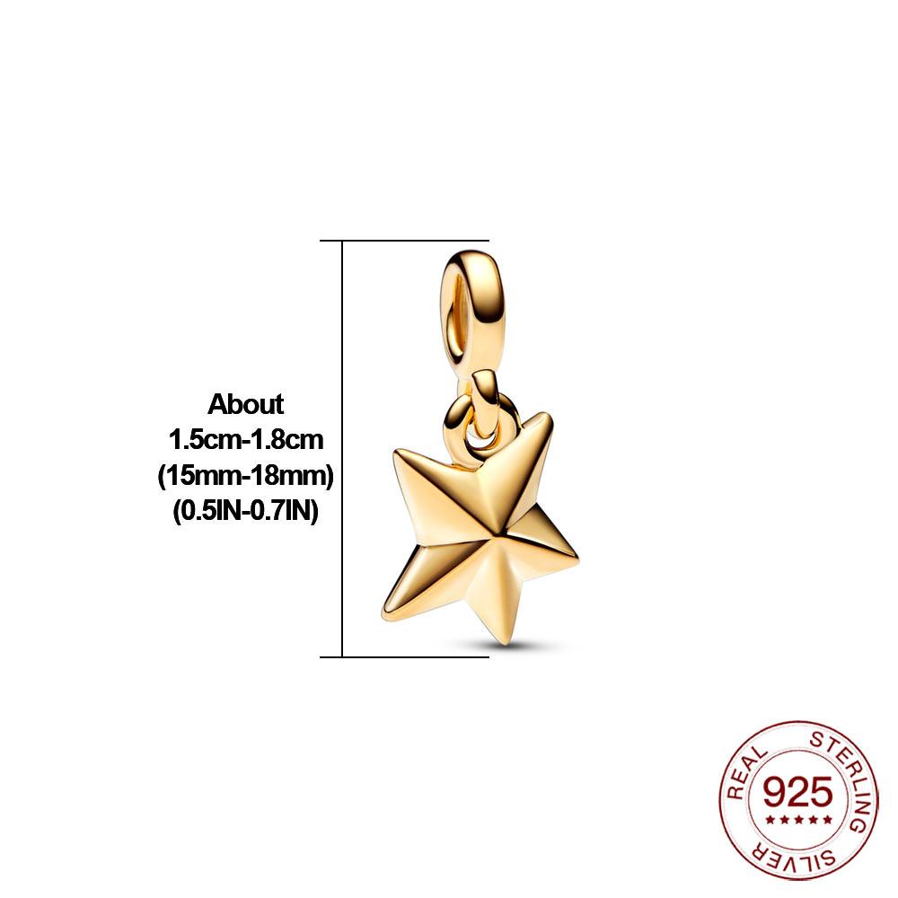 Novo Real S925 Prata Esterlina Me Charm Unicórnio Estrela Hoop Bead Fit Original Me Pulseiras Mulheres Coração Jóias Para Presente