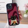 Cute Coffee Cat Thicken TPU Mobile Phone Case for iPhone 17 16 15 14 13 12 11 Air Pro Max Plus Colorful Cover