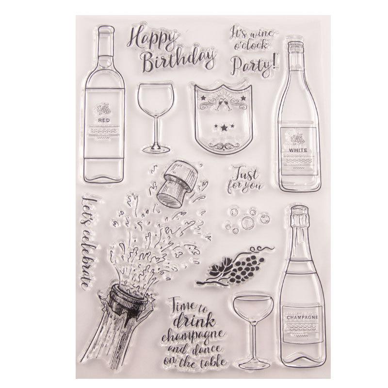 Clear Stamps for Card Making Transparent Stamps Clear for Paper Card Photo Album and DIY Scrapbooking Crafting Supplies