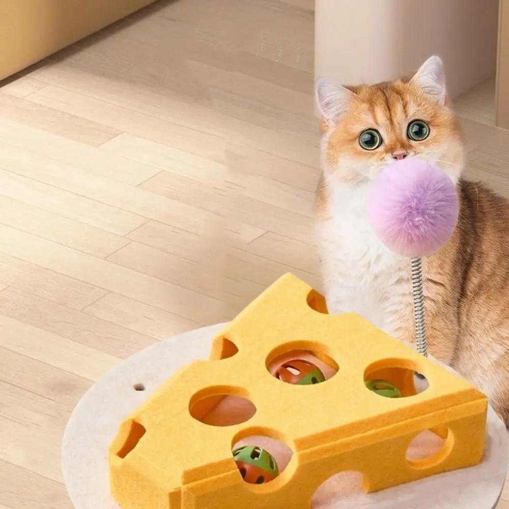 Hollow Teasing Cat Box with Ball Interactive Cat Toys Funny Hole Digging Toy Indoor Use