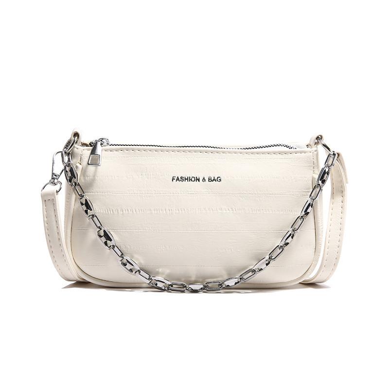 Trendy Small Crossbody Bag For Women In Black White And Silver With Chic Design