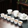 Good value goods suet jade porcelain kung fu tea set business merchandise gifts can be done