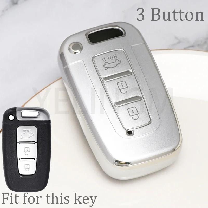 Tpu Key Case Cover 3 4 Buttons Fob For Hyundai Ix35 Elantra Sonata 8 9 For Kia Sportage K5 K2 Sorento Optima Forte 2011-
