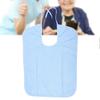 Elderly Waterproof Bib Adult Mealtime Saliva Towel Dining Apron Clothes Protector Light Blue M
