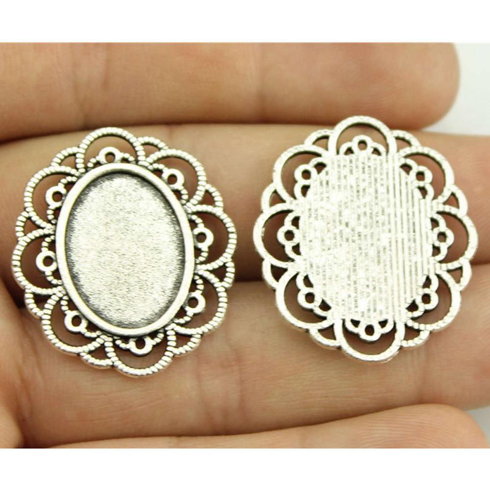 Owalna szklana baza kaboszonowa, oprawa, ramka pasująca 18x25mm 13x18mm, akcesoria, części, męska biżuteria, masywna, oryginalna dla Ciebie