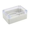 Electrical Wiring Box with Clear Cover, Small Plastic Case for Outdoor Cable Use, Wire Check, Screw Lid, Wall or Gate Cable Work, Transparent Lid