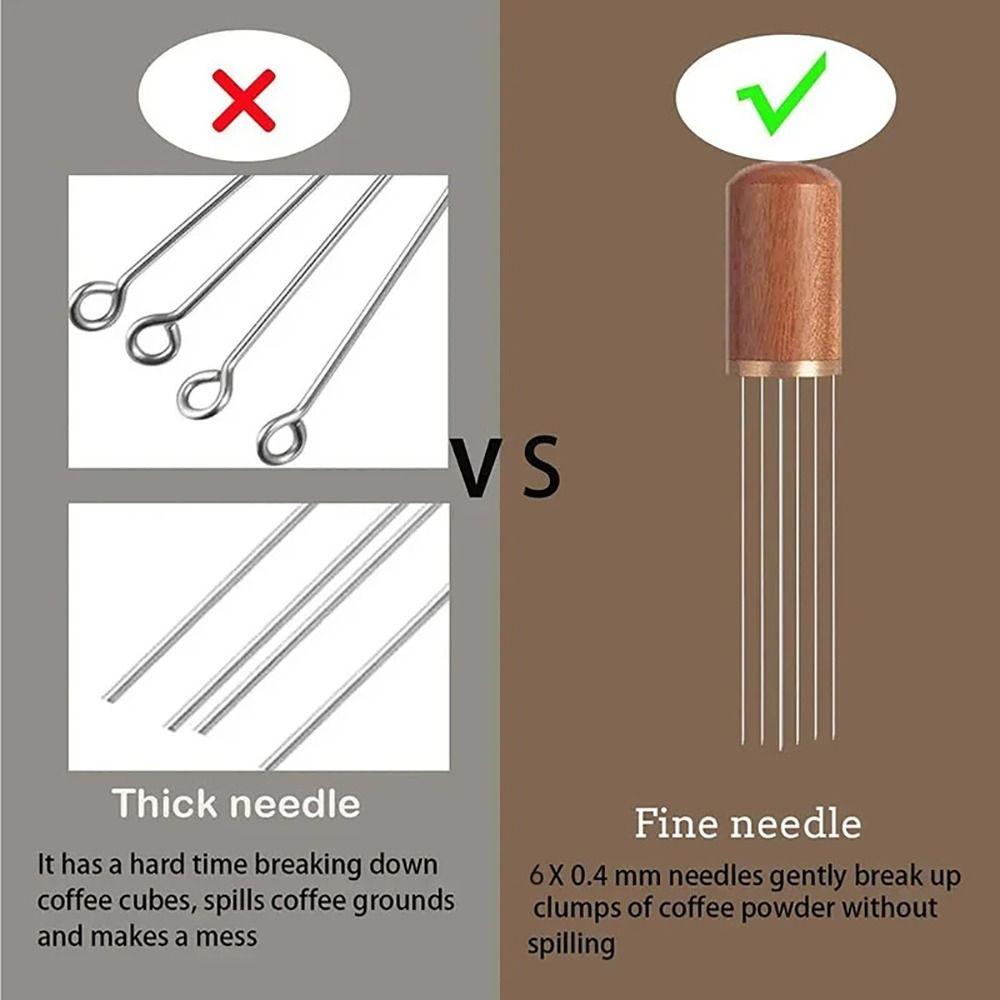 1 Stück Espresso-Mixer 6-Nadel-Verteiler WDT-Werkzeug Café-Rührer Barista-Zubehör