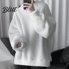 Loose Men Sweatshirt Daily Wear Cozy Winter O Neck Solid Color Top for