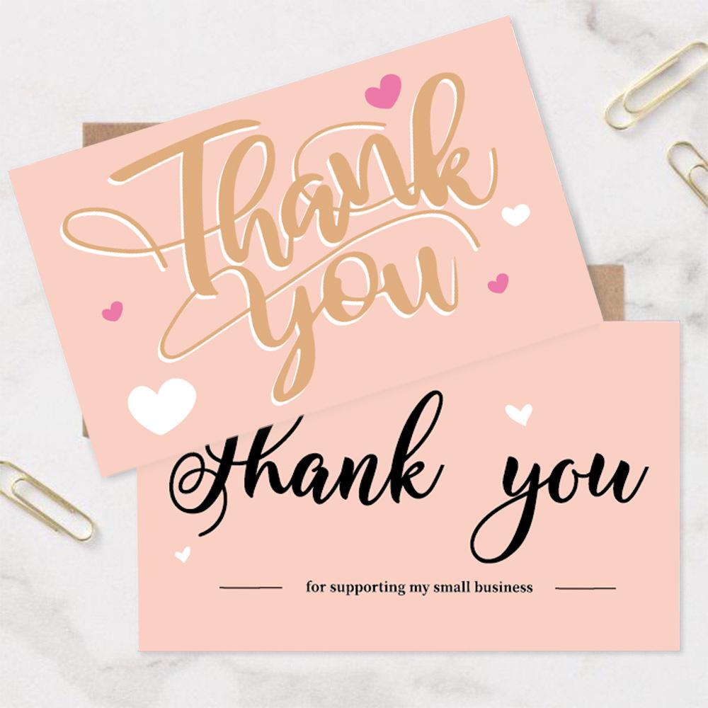 Simple Laser-Engraved Thank You Cards - 30 Pack