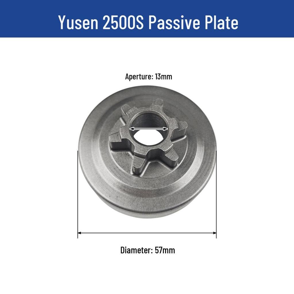 Yusen 2500S Chainsaw Parts: Cylinder, Brake, Pull Cord, Clutch, Air Filter, Carburetor.