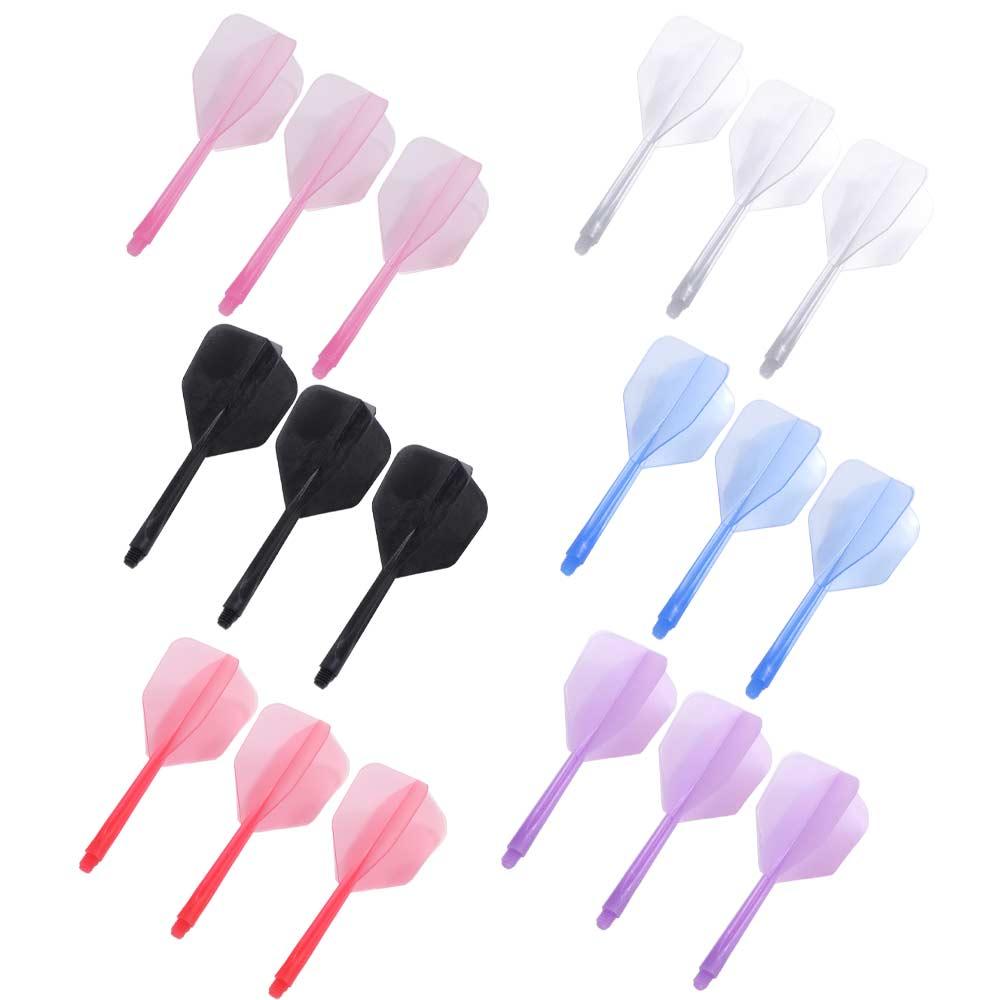 3PCS Dart Leaves 2BA Darts Tail Anti-fall Plastic Shafts Darts Flights Multi-color 6 Colors Dart Flights