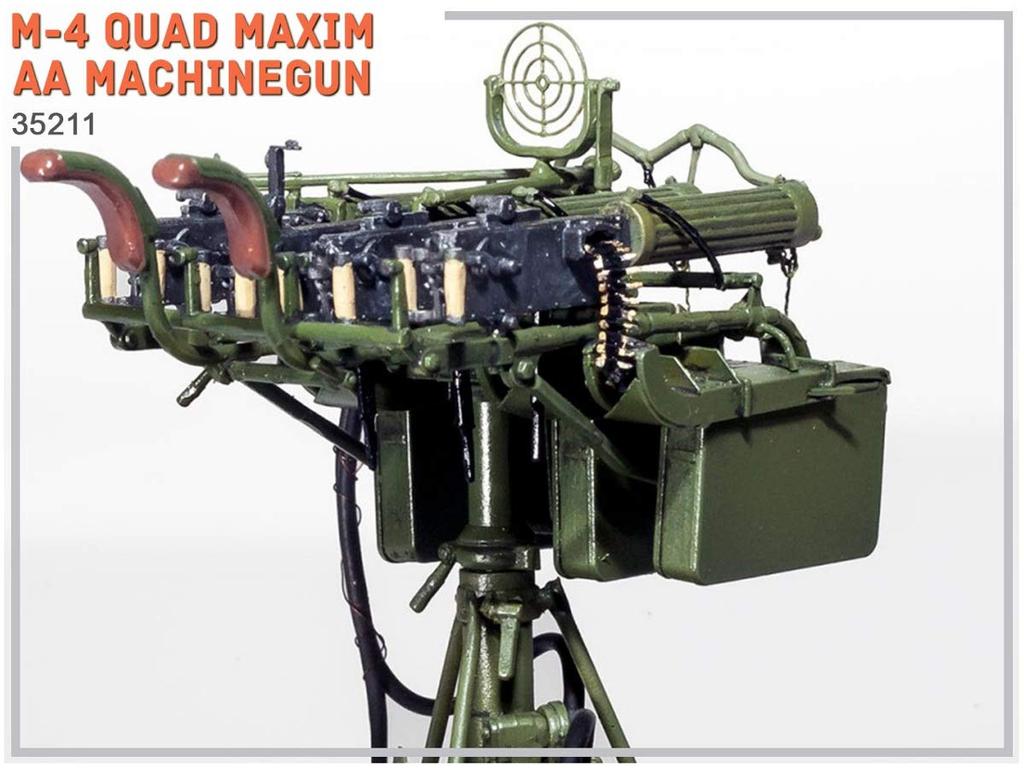 Miniart 1/35 Scale Soviet M-4 Quad Maxim AA Machine Gun Plastic Model Kit MA35211