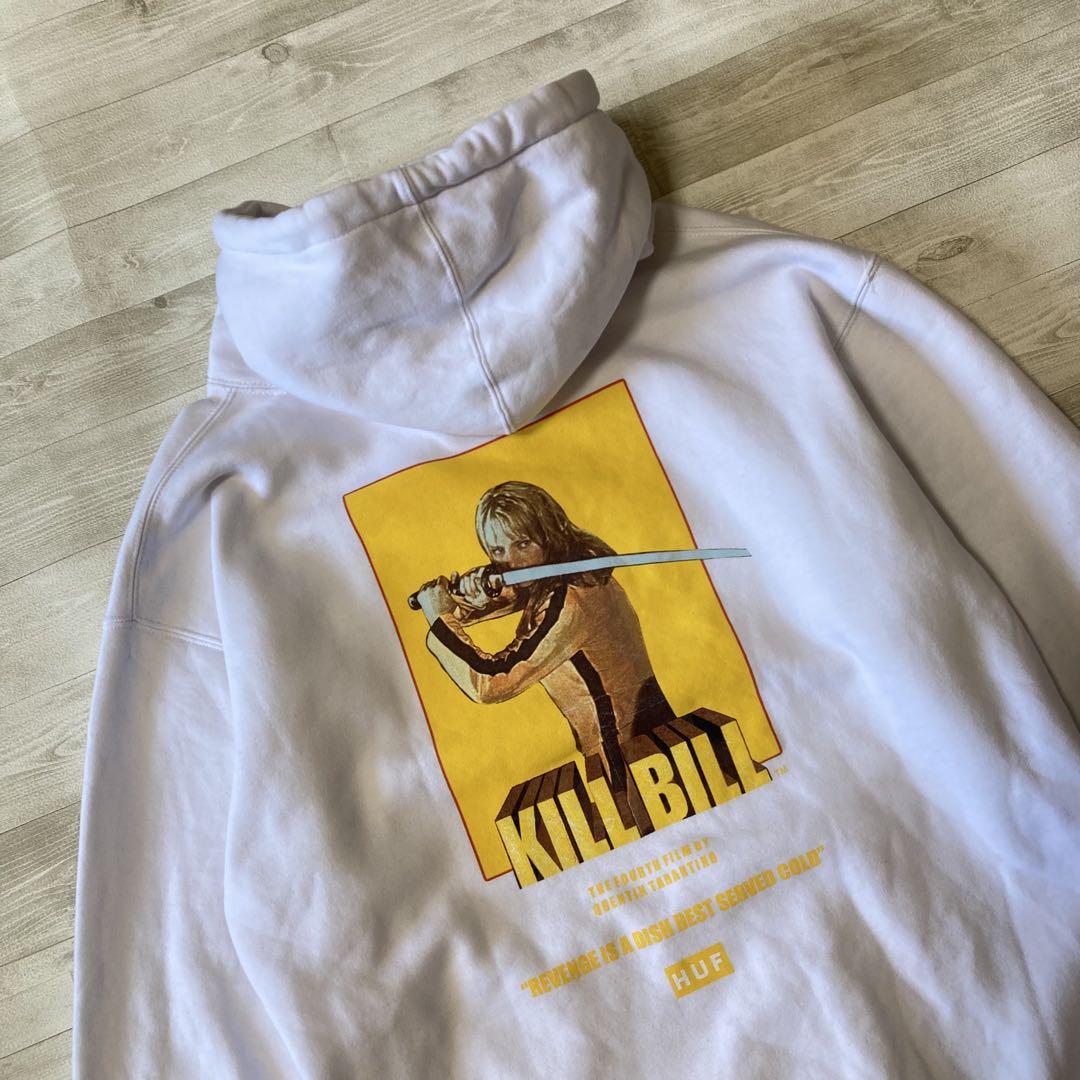 

[USED] Rare KILL BILL HUF Hoodie, Size L, White, Vintage