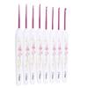8PCS Aluminum Crochet Hook Set Knitting Needles With Soft Floral Print Plastic Handle (Large)