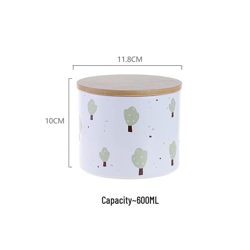 

ZISIZ Fruit Tree Ceramic Sealed Storage Jar