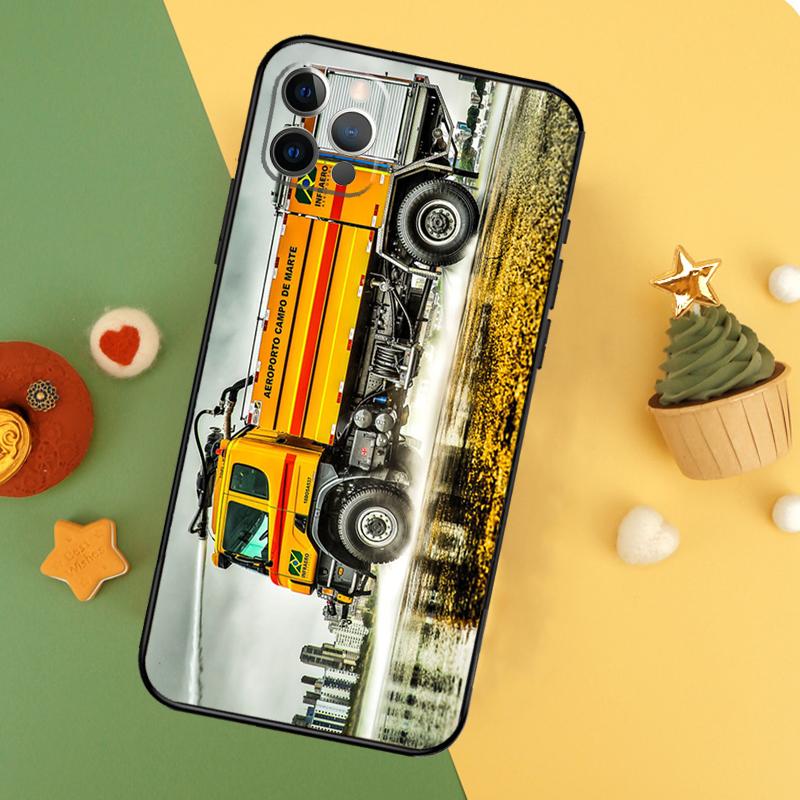 Fire Truck Phone Case For iPhone 17 Pro Max 17Air 16E 15 14 13 12 11 16 Pro Max Mini Shockproof Cover