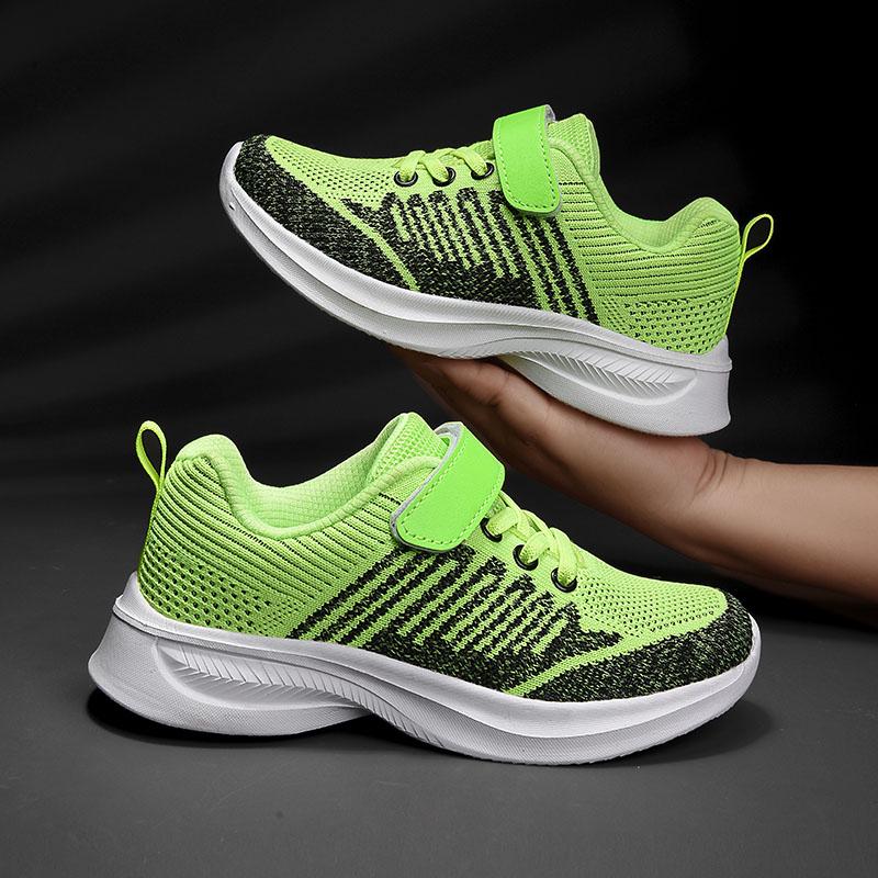 

Tennis Shoes Slip On Girls Casual Running Shoe Girls Sneakers Kids Breathable Soft Soled Sports Hook-Loop Outdoor Shoes 39 сірий