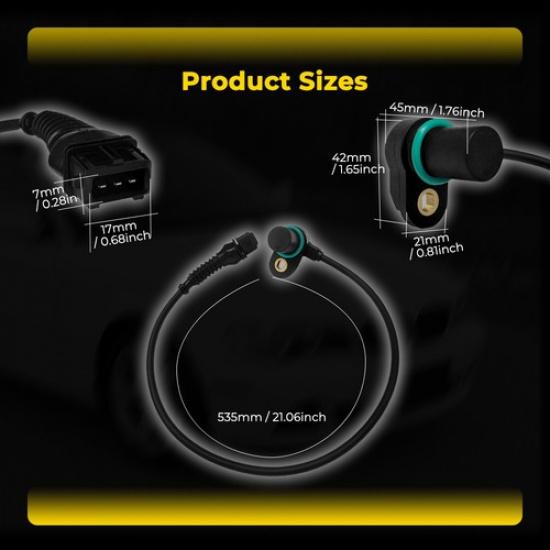 Set of 1 Intake and 1 Exhaust Camshaft Position Sensor for BMW 330Ci 325Ci X3 EV