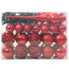 Christmas Ornament Set with 150 LEDs 61 Pcs Red Plastic