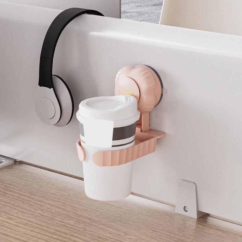 

Suction Cup Cup Holder Portable Anti-Tip Bedroom Cup Fixing Clip Multifunctional Milk Tea Coffee Cup Holders розовый