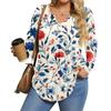 Dámská trička s dlouhým rukávem plus size s výstřihem do V, tunikové topy, základní volná trička