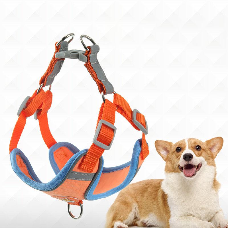 Dog Leash Small and Medium-sized Pets Chest Straps Prevent Breaking Free Walk A Dog Kitty Reflect Light Traction Rope Pet Supplies & Pet