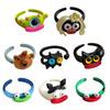Stylish Silicone Open Rings Adjustable Size Finger Rings Cute and Quirky Cartoon Character Jewelry Unique Ornament