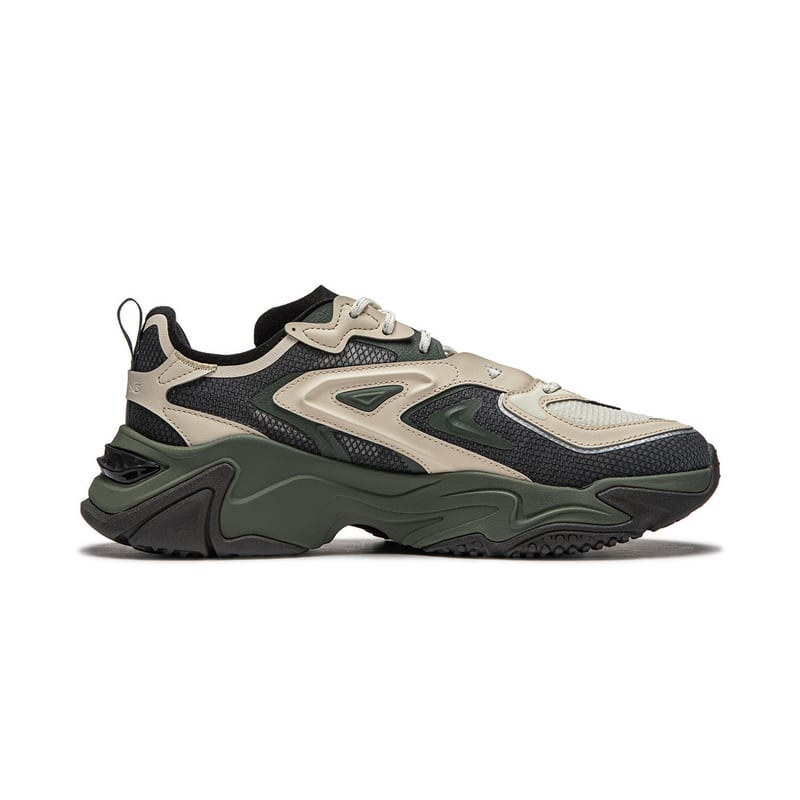 Li Ning CF Tracing Collection, Qianhangce SS Cushioning Rebound Low Top Casual Shoes Men's Black Gray AGLU141-4