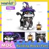 1128PCS Magic Cat Model Building Blocks Set with Lights Creative Animal Assembly Ornaments Boys DIY Toys MOC Bricks Kids Gifts