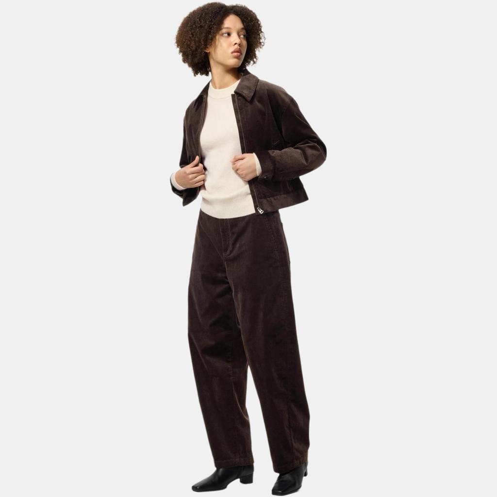 Uniqlo Comptoir Des Cotonniers Collaboration FW25 Zipper Fly Loose Fit Side Pockets Comfortable Casual Pants Women Bottoms 479663-38