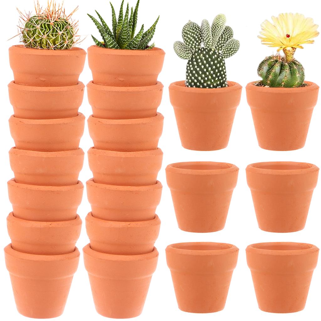 20 Pcs Mini Clay Planter 1.2 Inch Terracotta Pots Small Plant And Flower Pots
