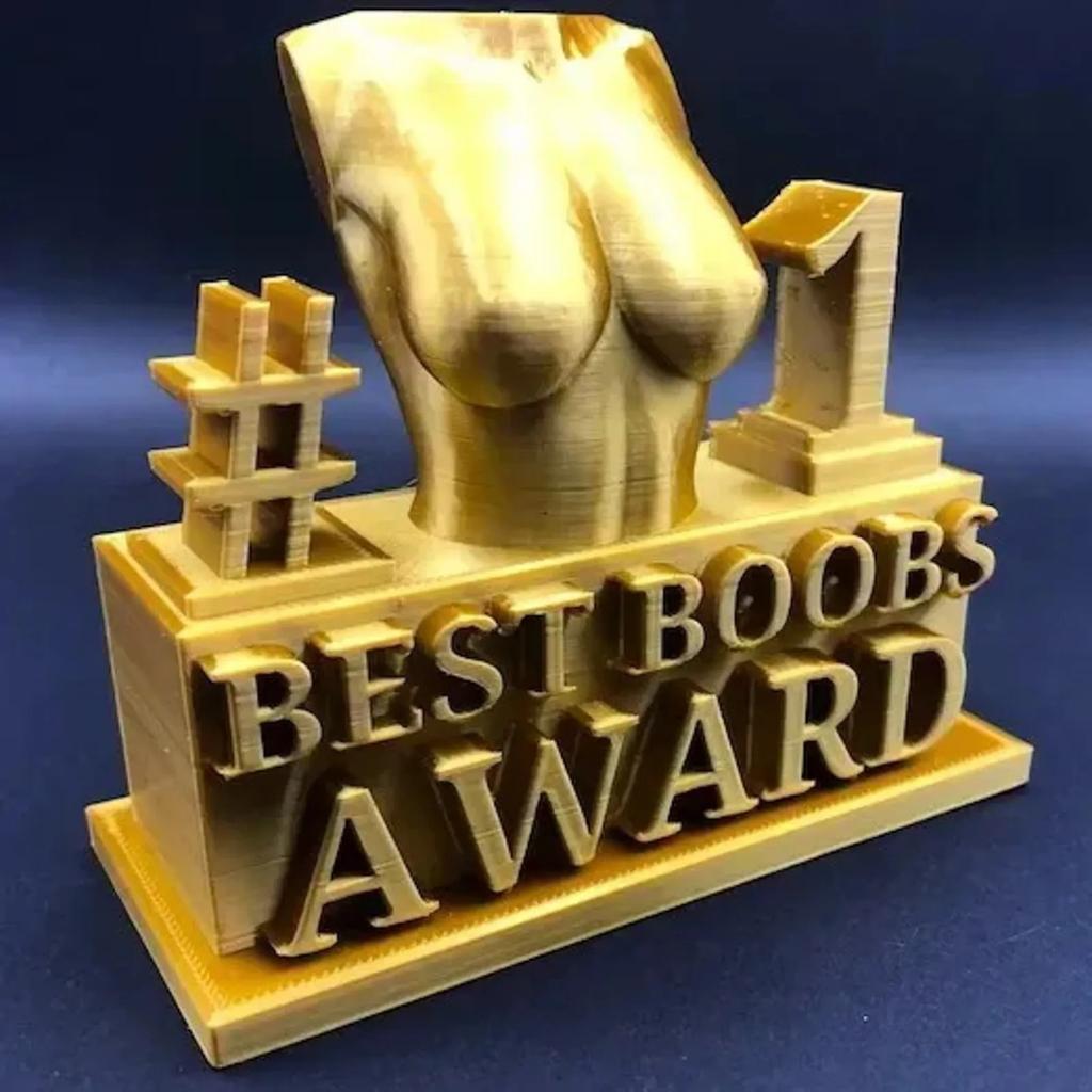 Best Ass Award Creative Best Boobs Award   Gold Ornament Trophy Statue Funny Creativity Resin Home Decorations Gifts