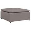 Modular Sofa with Footstool Cushions Fabric Taupe
