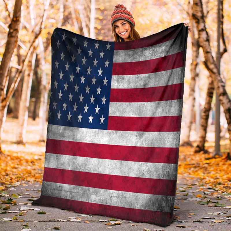 1pc American flag blanket, al season lightweigh Poster blanket home office outdoor nap multifunc Poster blanketional blanket