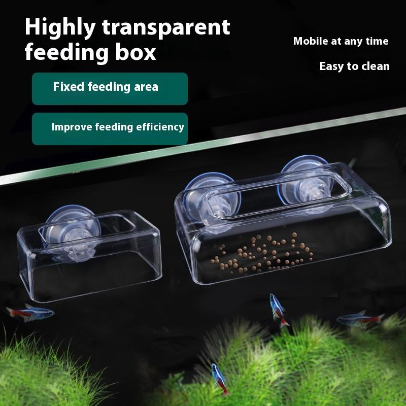 Aquarium Feeder With Strong Suction Cups Fish Tank Feeder Aquarium Feed Ring Fish Tank Station Floating Food Tray Feeder