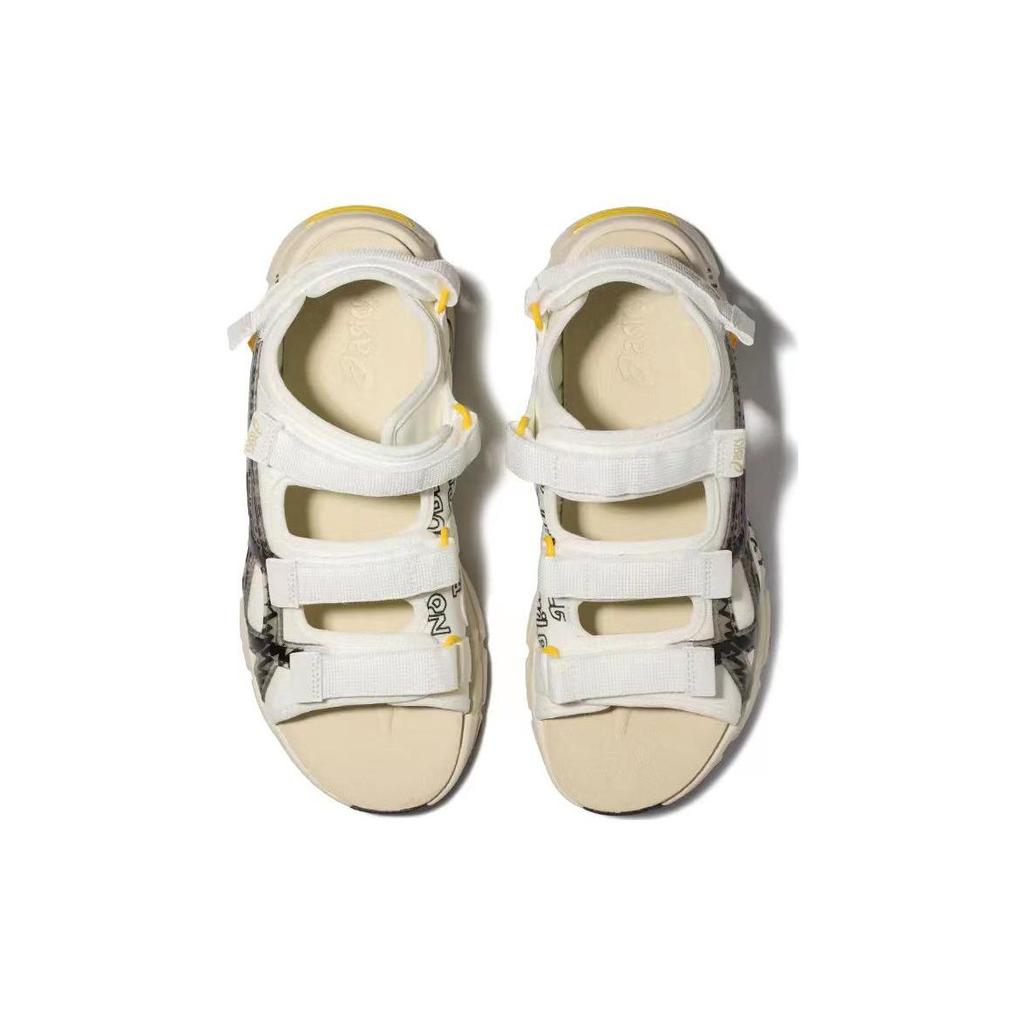 Asics Trouble Smile X  Kahana Sd2 Comfortable Lightweight Trendy Sports Sandals Unisex Sandals White Black 1203A357-100