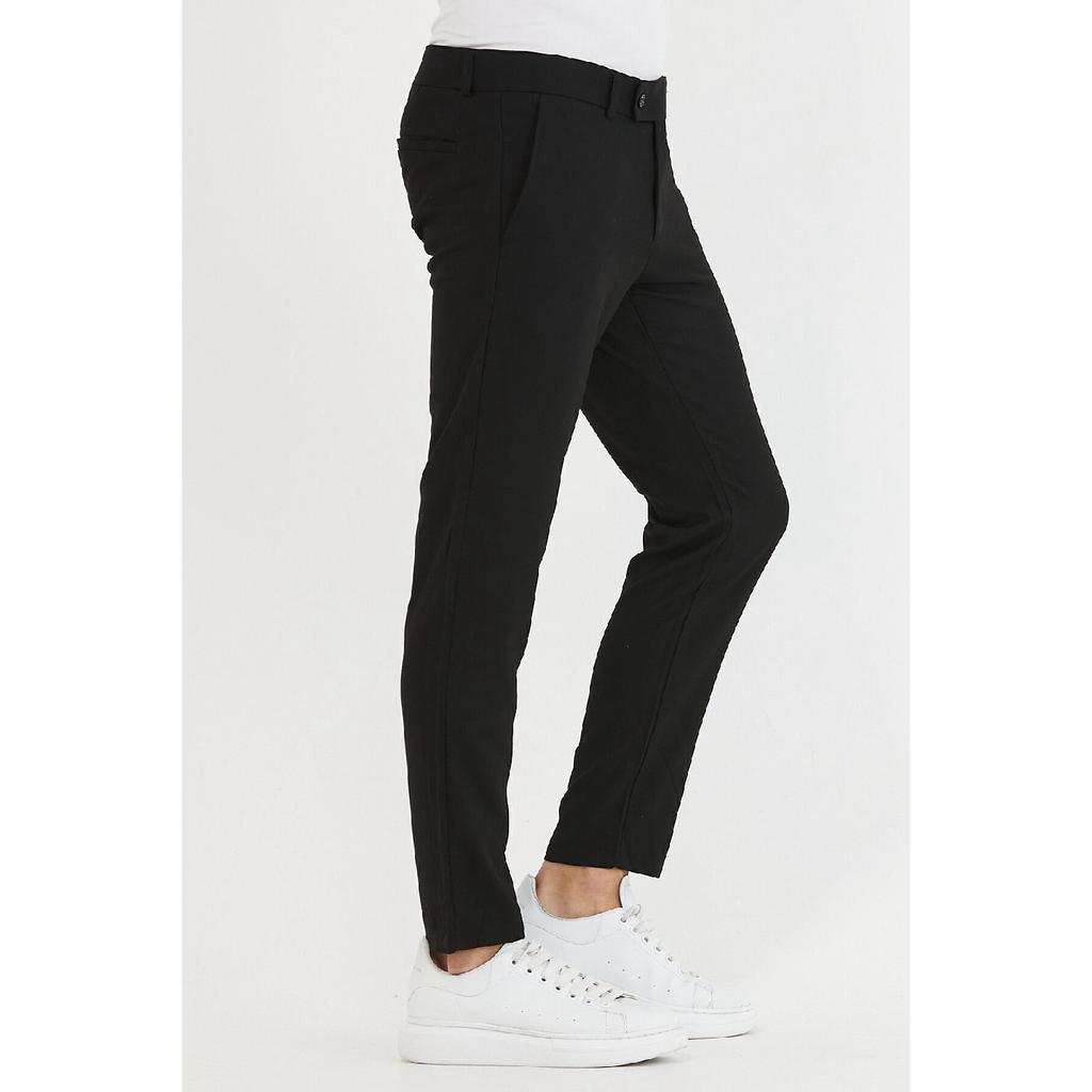 Men's Cream Color Italian Cut Quality Flexible Lycra Ankle Length Fabric Trousers