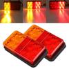 2PCS Truck Tail Light Reflectors Brake Lights 10LED Trucks Caravans Trailers Rear Tail Lights Lamps Turn Signal Indicator Stop