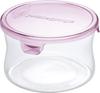 Iwaki Glass Storage Pack Heat-Resistant Container, Pink, Round, Small, 490ml, & Microwave, KT7401H-P