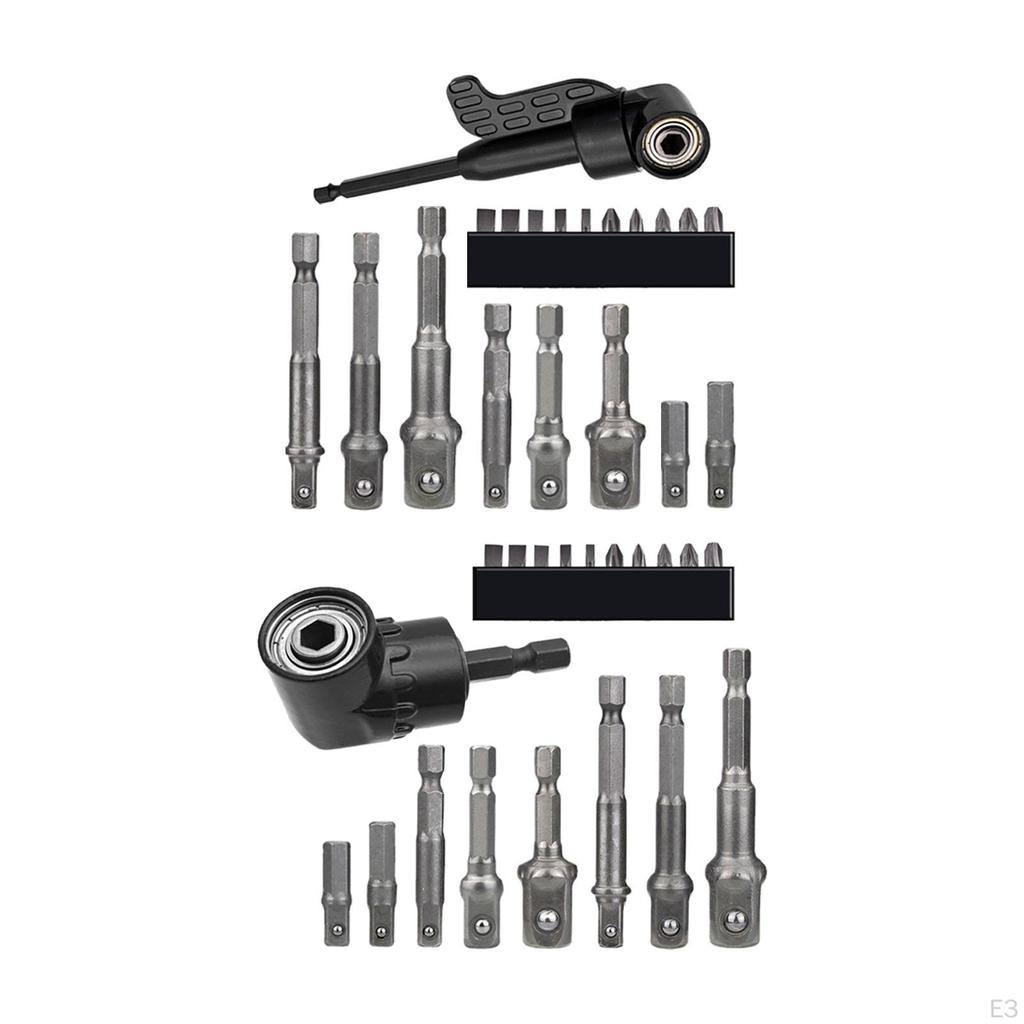 Screwdriver,1/4 Inch Drill Adapter, Hex Shank Screwdriver Angled Bit Holder Power Tool Angle