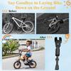 CYFIE Bicycle Side Adjustable Auxiliary Wheel Easy Tools Stand, Kickstand, Stand, Length, 12", 14", 16", 18", 20", 12-20", Children's Bicycle,