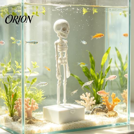 Atmospheric Underwater Decoration Dancing Skeleton Aquarium Bubbler with Movable Joints for Halloween Fish Tank Decorations, Creative Gift Keepers Air