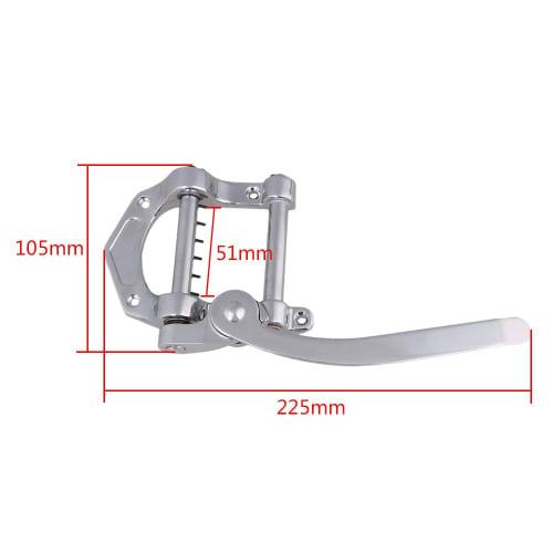 Yibuy Silver Zinc Alloy Guitar Tremolo Unit, Guitar Vibrato Tremolo Bridge for Electric Guitars