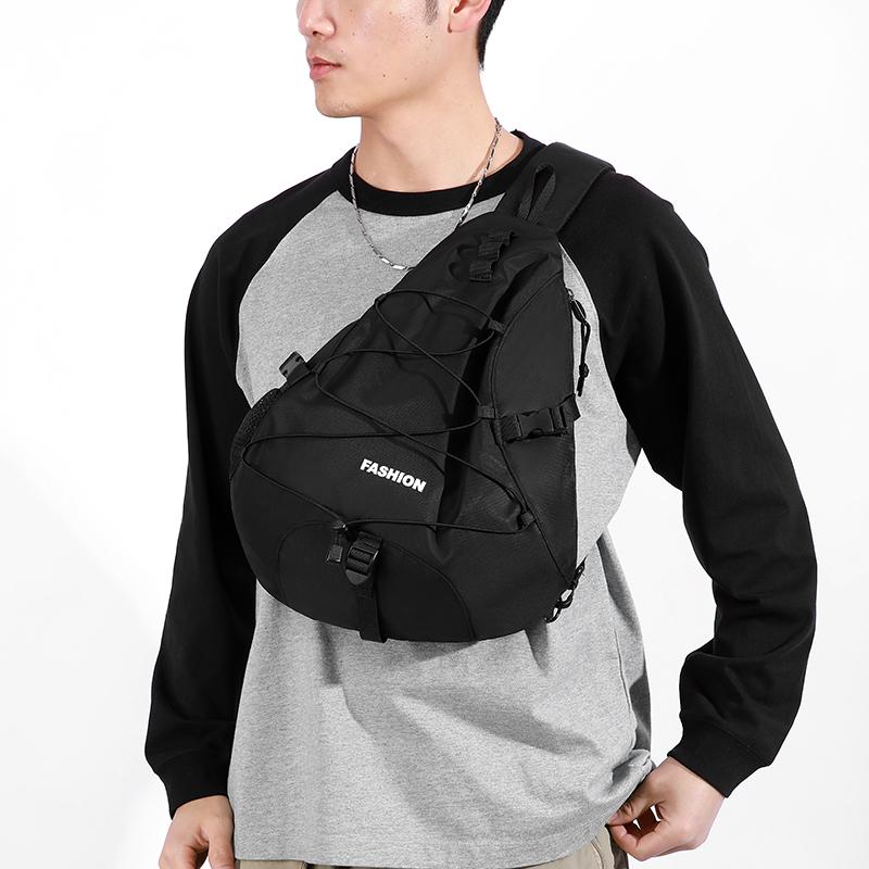 Men's Chest Bag Large Capacity Outdoor Sports Crossbody Bag Shoulder Bag