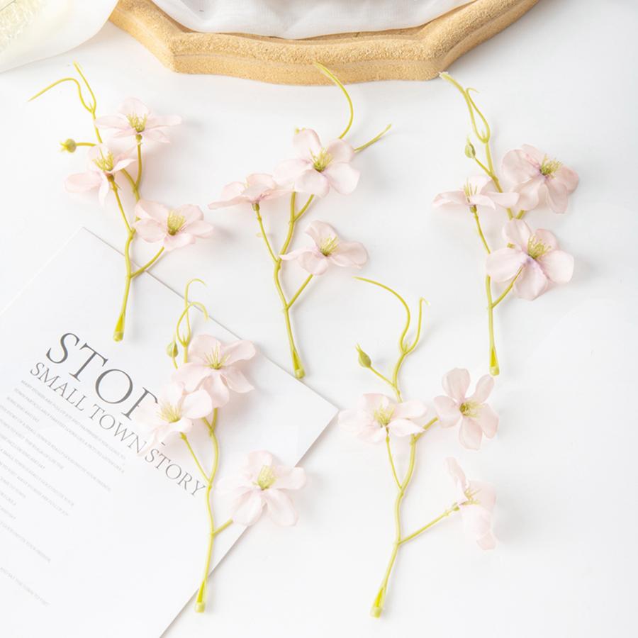 10/30Pcs Silk Artificial Flowers Plum Blossom Diy Gift Scrapbook Decor Festival Home Outdoor Garden Arch Wedding Bridal Bouquets