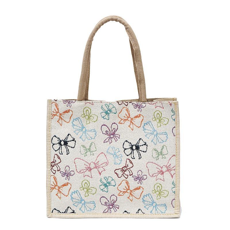 Women's bag spring new trend shoulder bag large capacity cotton and linen fashion work commuter tote bag