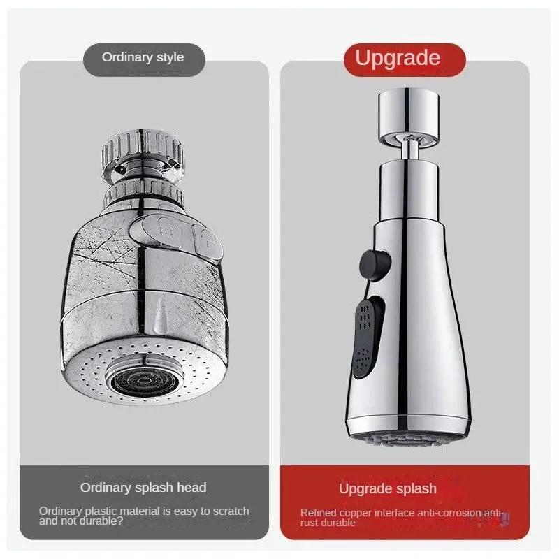 Universal 360° Rotate Kitchen Faucet Extender Aerator Plastic Splash Filter Kitchen Washbasin Faucet Bubbler Nozzle